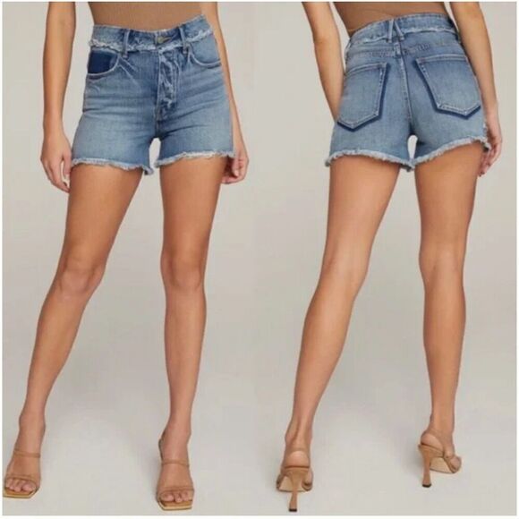 Good American Bombshell Shadow Pocket Denim Shorts 6 / 28 - Picture 1 of 9